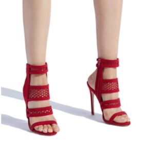 Lonnie Strappy Fishnet Stilleto